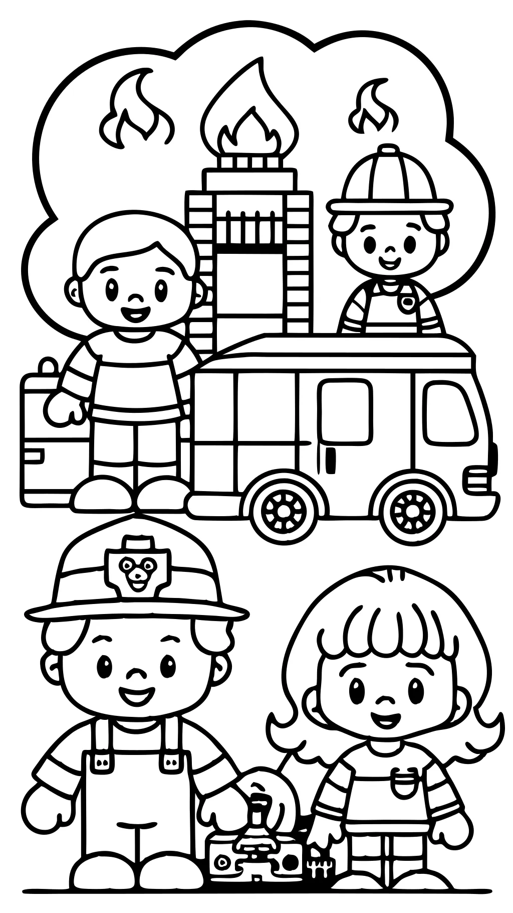 fire safety coloring page